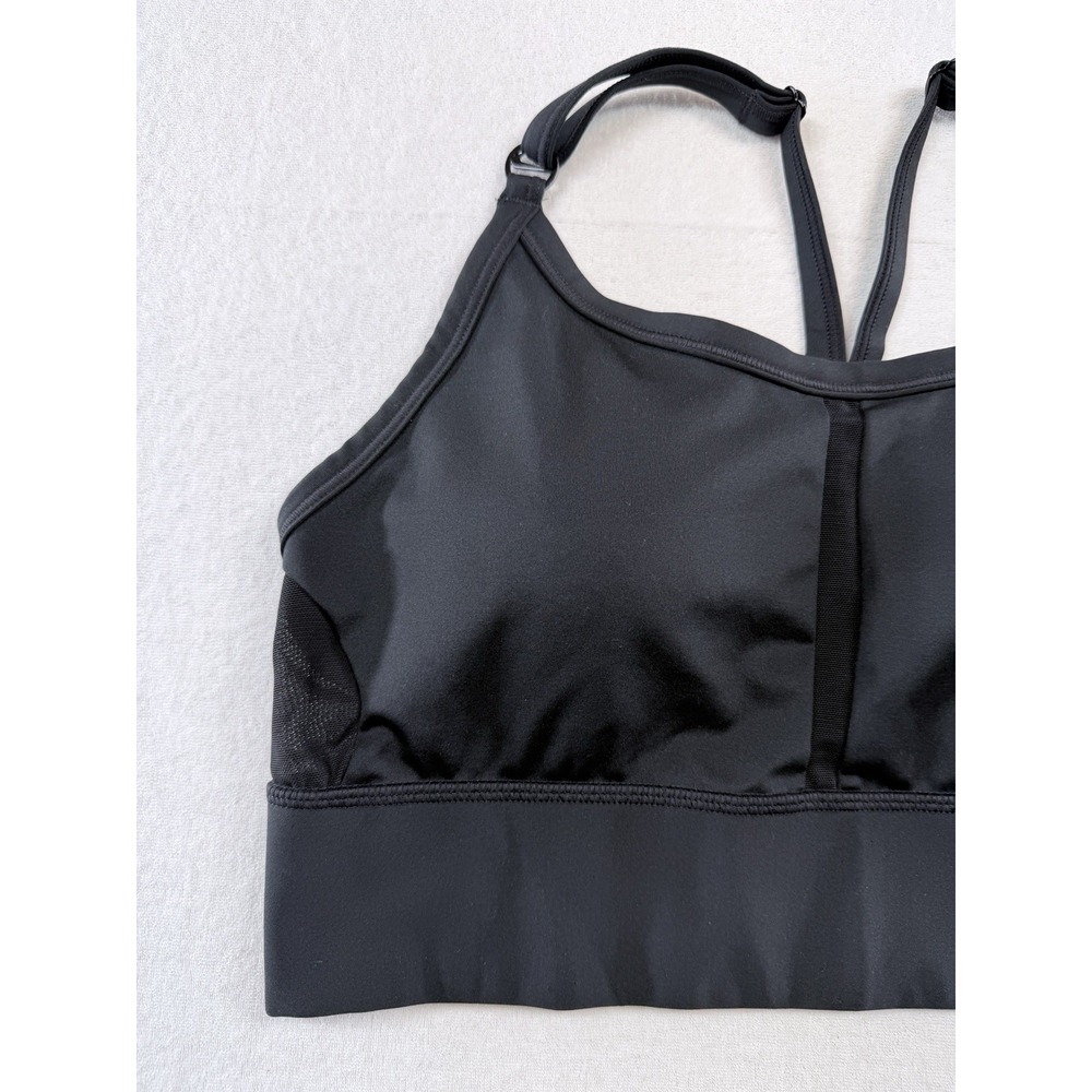 Nike Womens Size L Indy Racerback Light Support Sports Bra Solid Black - Picture 3 of 10